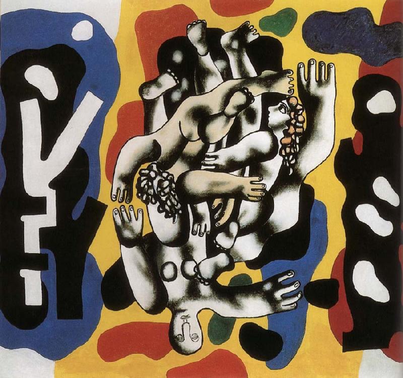 Fernard Leger The Diver in the yellow deep bottom